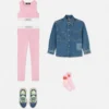 90s Vintage Logo Denim Kids Shirt 90s Vintage Logo Denim Kids Shirt