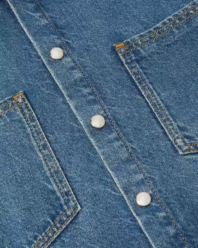 90s Vintage Logo Denim Kids Shirt 90s Vintage Logo Denim Kids Shirt