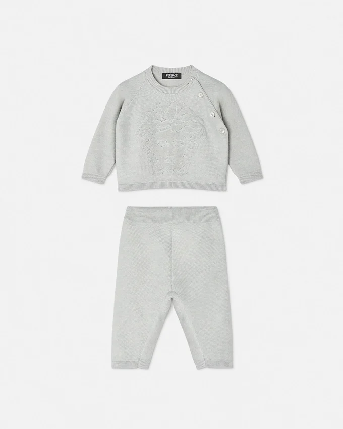 Baby Cotton-Cashmere Knit Sweater Set Baby Cotton-Cashmere Knit Sweater Set