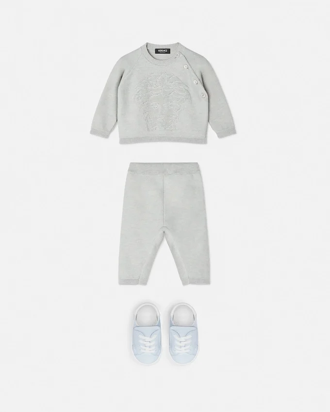 Baby Cotton-Cashmere Knit Sweater Set Baby Cotton-Cashmere Knit Sweater Set