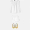 Baby Devoré Cotton-Poplin Dress Set Baby Devoré Cotton-Poplin Dress Set