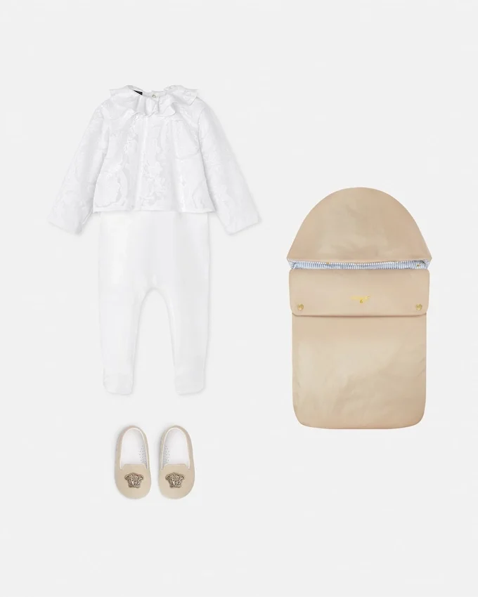 Baby Devoré Cotton Sleepsuit Baby Devoré Cotton Sleepsuit