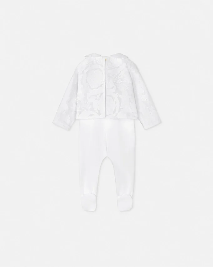 Baby Devoré Cotton Sleepsuit Baby Devoré Cotton Sleepsuit