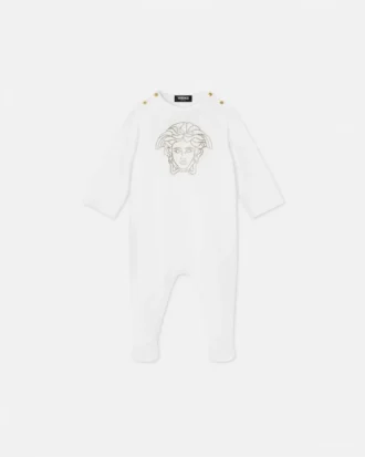 Baby Embellished Cotton-Jersey Sleepsuit