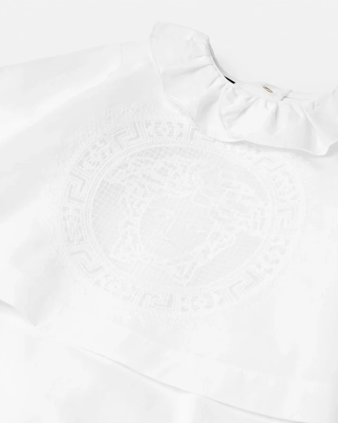 Baby Embroidered Cotton-Jersey Sleepsuit Baby Embroidered Cotton-Jersey Sleepsuit