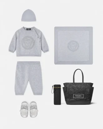 Baby Embroidered Cotton Knit Sweater Set