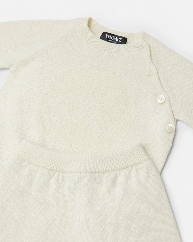 Baby Embroidered Cotton Knit Sweater Set Baby Embroidered Cotton Knit Sweater Set