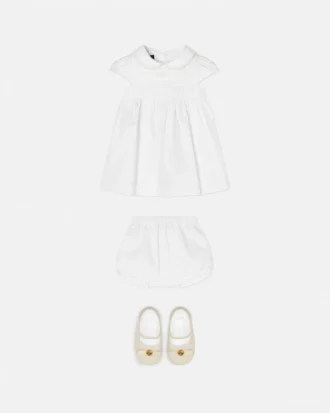 Baby Embroidered Cotton-Poplin Dress Set