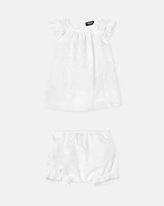 Baby Jacquard Cotton-Poplin Dress Set
