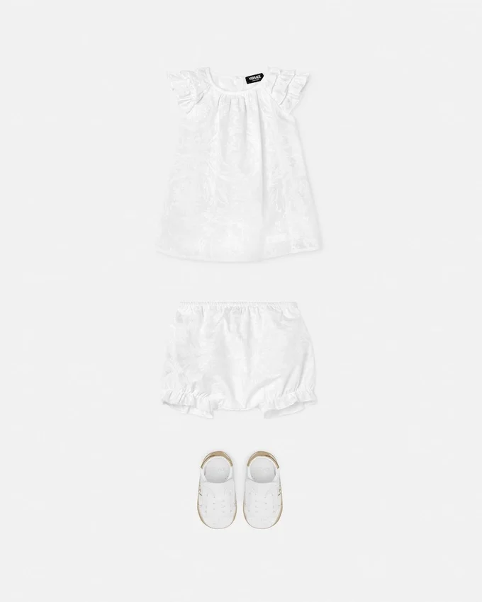 Baby Jacquard Cotton-Poplin Dress Set Baby Jacquard Cotton-Poplin Dress Set