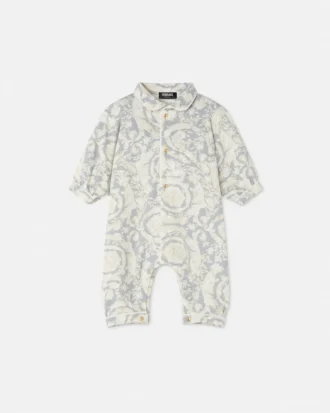 Baby Printed Cotton-Jersey Sleepsuit