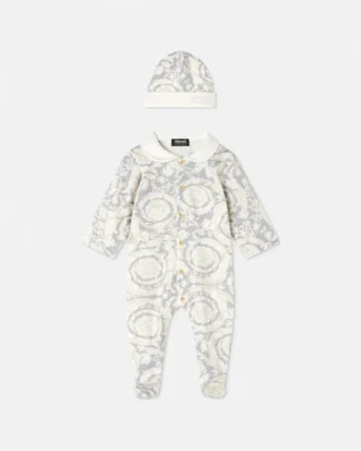 Baby Printed Cotton-Jersey Sleepsuit
