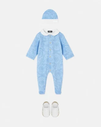 Baby Printed Cotton-Jersey Sleepsuit