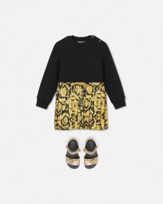 Baby Printed Cotton-Jersey Twill Sweatshirt Dress