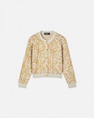Barocco Allover Jacquard Kids Cardigan