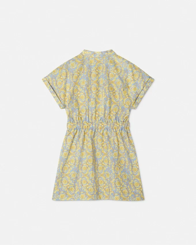 Barocco Allover Kids Shirt Dress Barocco Allover Kids Shirt Dress
