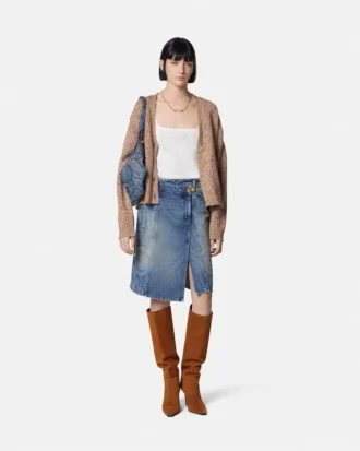 Barocco Denim Wrap Skirt