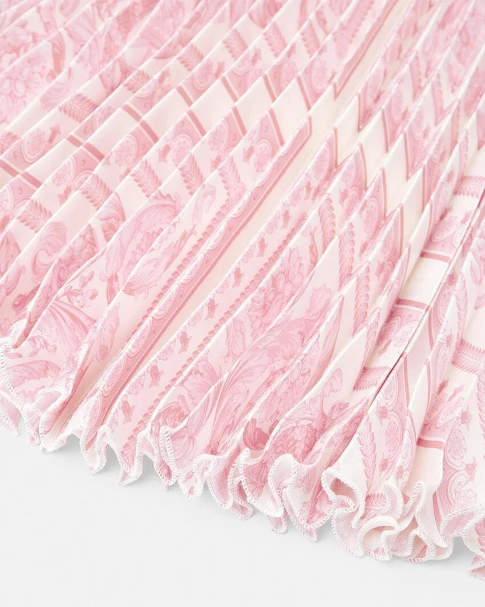 Barocco Foulard Pleated Kids Midi Skirt Barocco Foulard Pleated Kids Midi Skirt