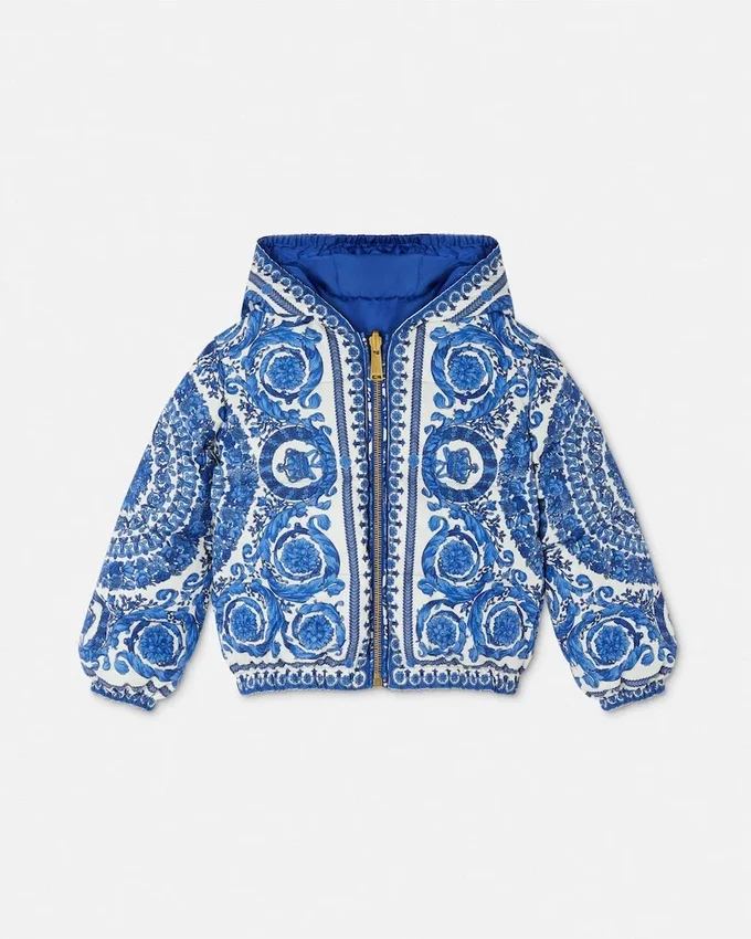 Barocco Foulard Reversible Kids Puffer Jacket Barocco Foulard Reversible Kids Puffer Jacket