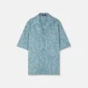 Barocco Jacquard Chambray Denim Shirt