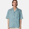 Barocco Jacquard Chambray Denim Shirt