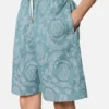 Barocco Jacquard Chambray Denim Shorts