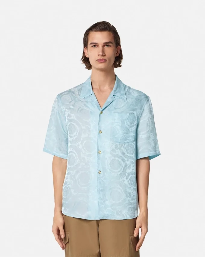 Barocco Jacquard Silk-Blend Shirt Barocco Jacquard Silk-Blend Shirt