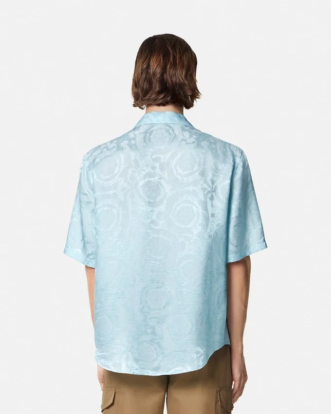 Barocco Jacquard Silk-Blend Shirt Barocco Jacquard Silk-Blend Shirt
