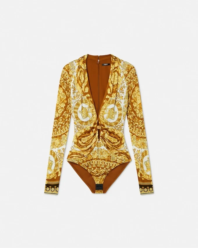 Barocco Safety Pin Fitted Bodysuit Barocco Safety Pin Fitted Bodysuit