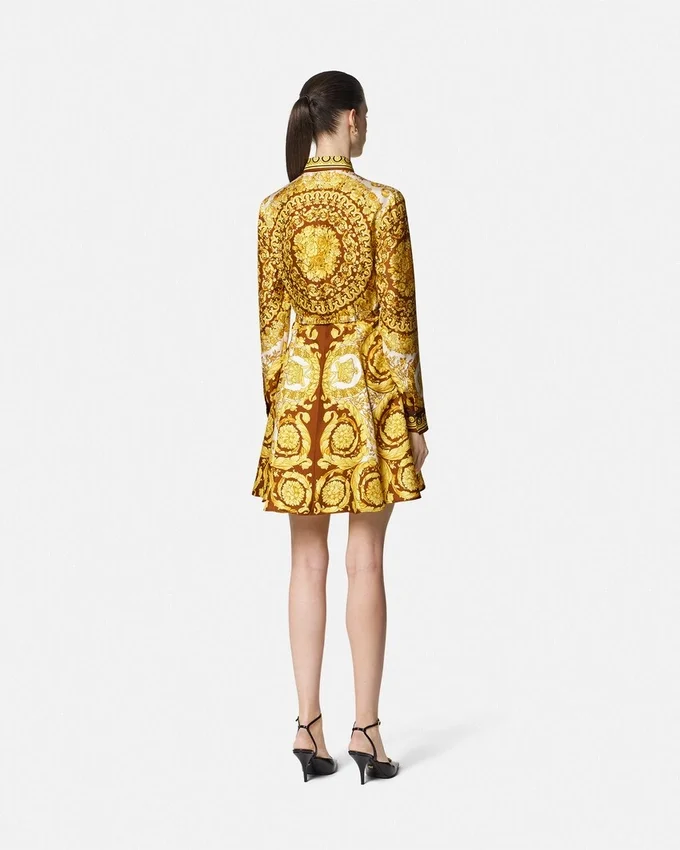Barocco Silk Mini Shirt Dress Barocco Silk Mini Shirt Dress