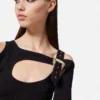 Baroque Buckle Cutout Midi Dress Baroque Buckle Cutout Midi Dress