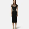 Baroque Buckle Midi Denim Dress Baroque Buckle Midi Denim Dress