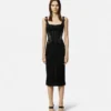 Baroque Buckle Midi Denim Dress Baroque Buckle Midi Denim Dress