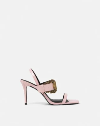 Baroque Buckle Patent Emily Sandals