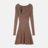 Baroque Buckle Ribbed Mini Dress Baroque Buckle Ribbed Mini Dress
