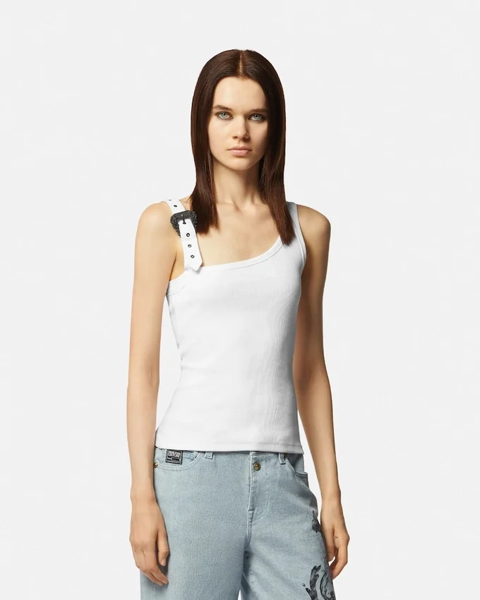 Baroque Buckle Ribbed Tank Top Baroque Buckle Ribbed Tank Top
