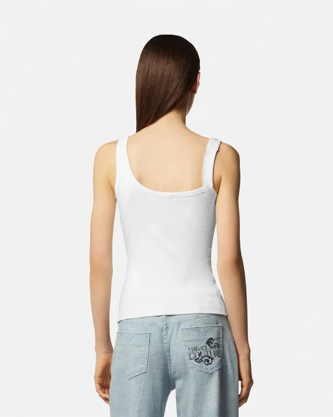 Baroque Buckle Ribbed Tank Top Baroque Buckle Ribbed Tank Top