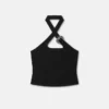Baroque Buckle Ribbed Top Baroque Buckle Ribbed Top