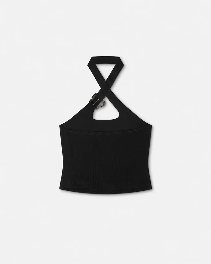 Baroque Buckle Ribbed Top Baroque Buckle Ribbed Top