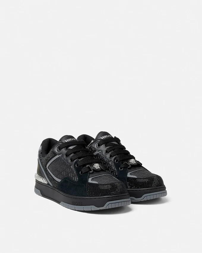 Biggie Basket Embellished Leather Sneakers Biggie Basket Embellished Leather Sneakers