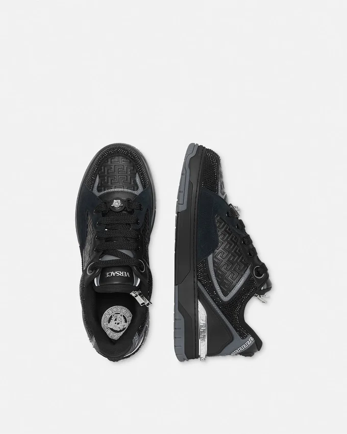 Biggie Basket Embellished Leather Sneakers Biggie Basket Embellished Leather Sneakers