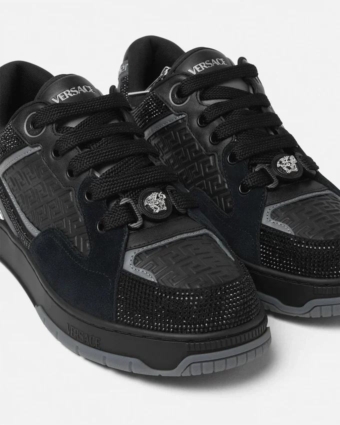 Biggie Basket Embellished Leather Sneakers Biggie Basket Embellished Leather Sneakers