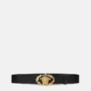 Buckle Crest Leather Belt  4 cm