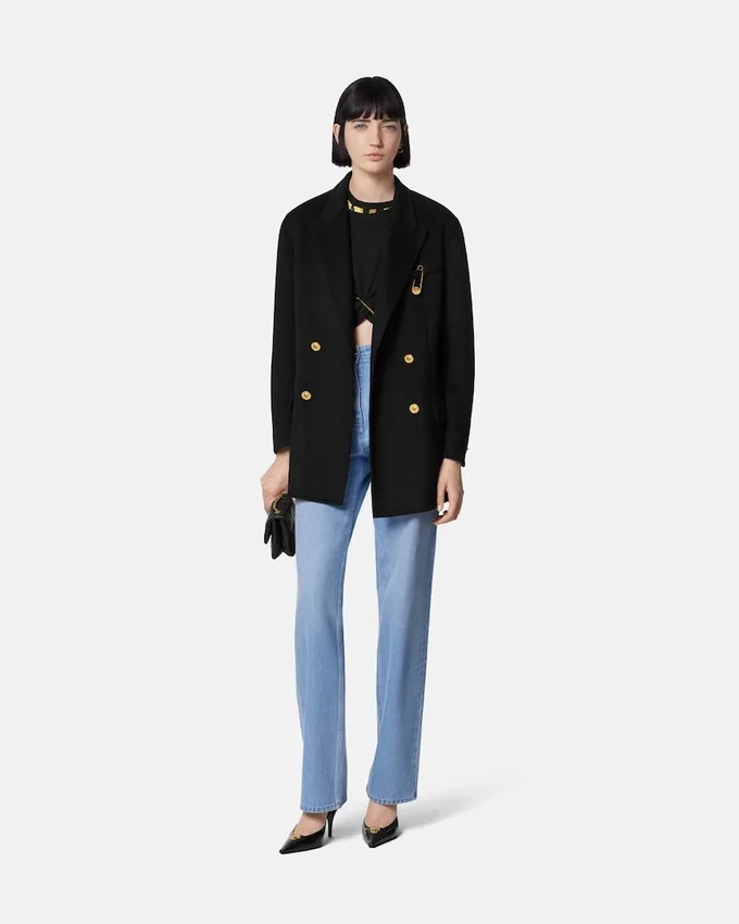 Cashmere-Blend Double-Breasted Peacoat Cashmere-Blend Double-Breasted Peacoat
