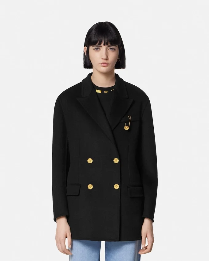 Cashmere-Blend Double-Breasted Peacoat Cashmere-Blend Double-Breasted Peacoat