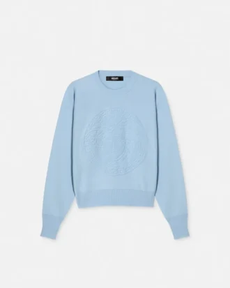 Cashmere-Blend Medusa Knit Sweater