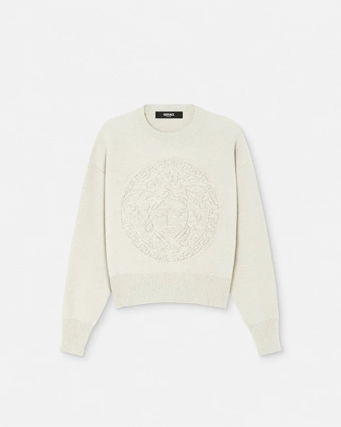 Cashmere-Blend Medusa Knit Sweater Cashmere-Blend Medusa Knit Sweater