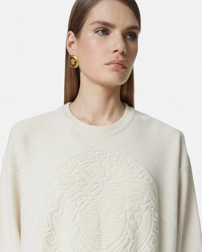 Cashmere-Blend Medusa Knit Sweater Cashmere-Blend Medusa Knit Sweater