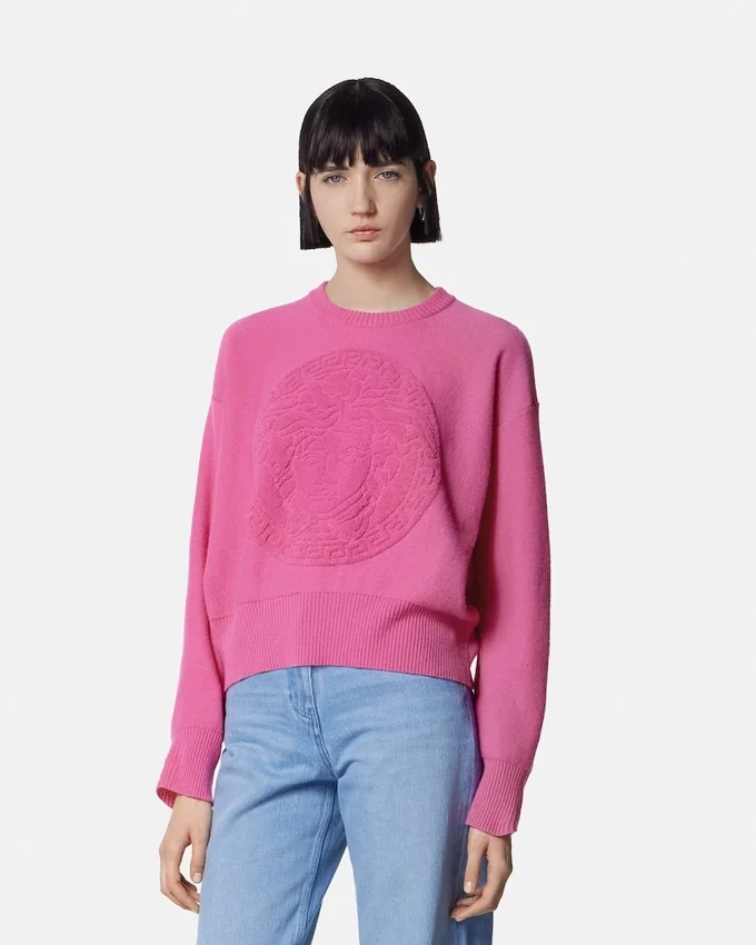 Cashmere-Blend Medusa Knit Sweater Cashmere-Blend Medusa Knit Sweater