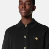Cashmere-Cotton Knit Polo Cardigan Cashmere-Cotton Knit Polo Cardigan